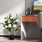 2pcs 38" Artificial Camellia Tree Flower Plant in Yellow Cement